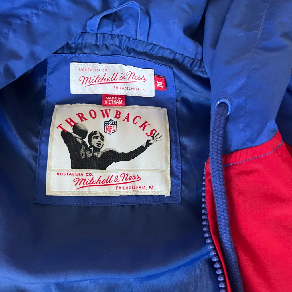 Mens Zip Up Hoodie Ny Giants Mitchell And Ness Jacket